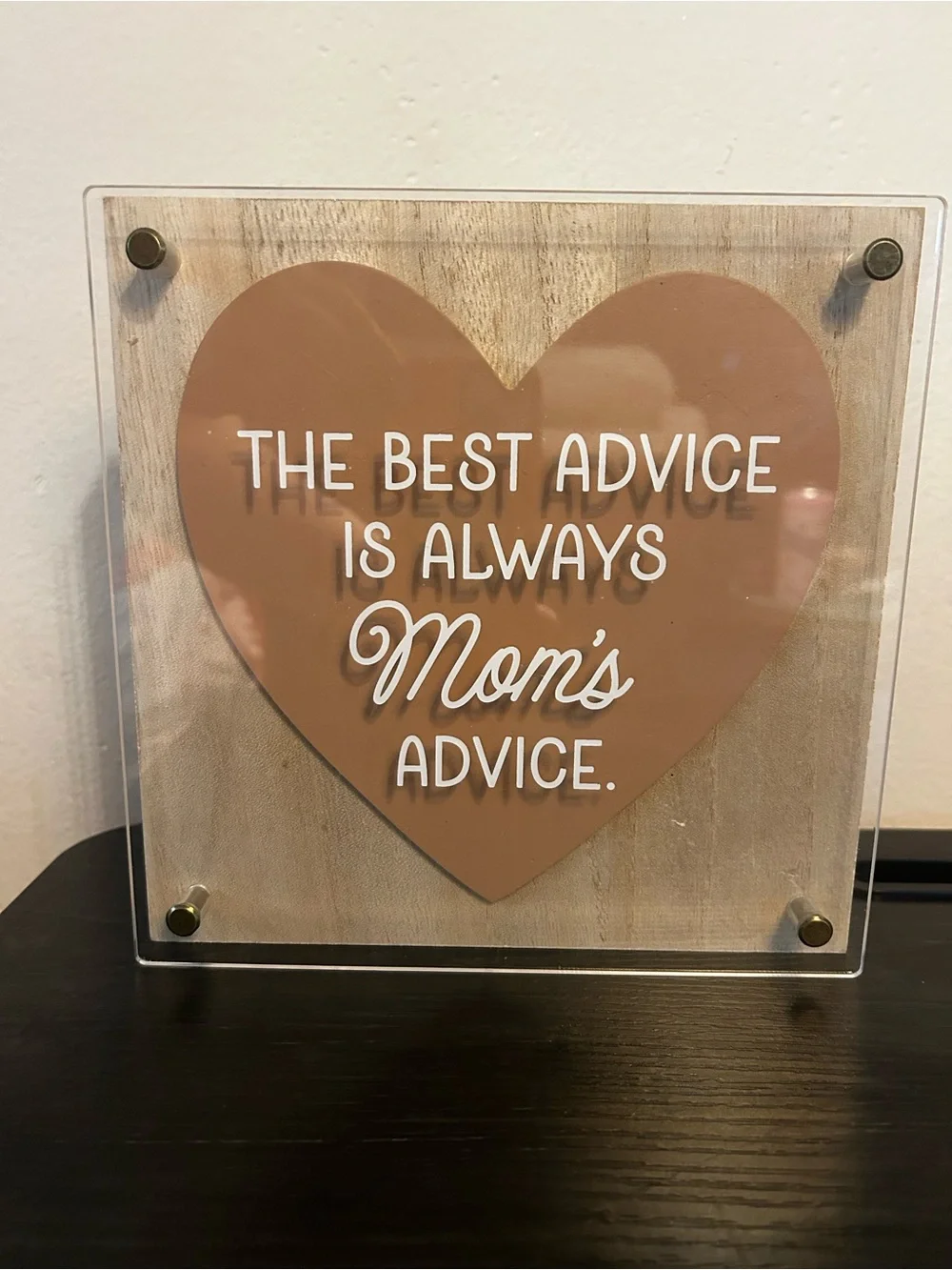 Hallmark Mom Wall Art Sign 8x8 “The Best Advice Is Always Mom’s Advice”